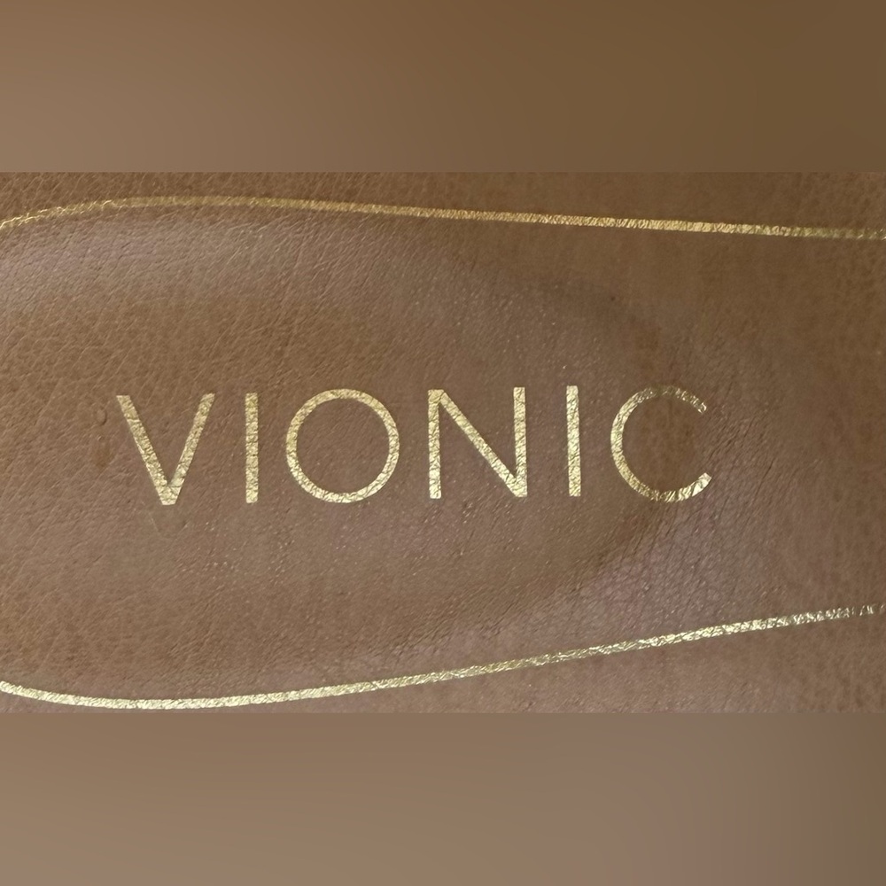 Vionic Tulum Ainsleigh Taupe Bronze Size 7 Sandals Espadrille Wedge Metallic - Picture 13 of 15